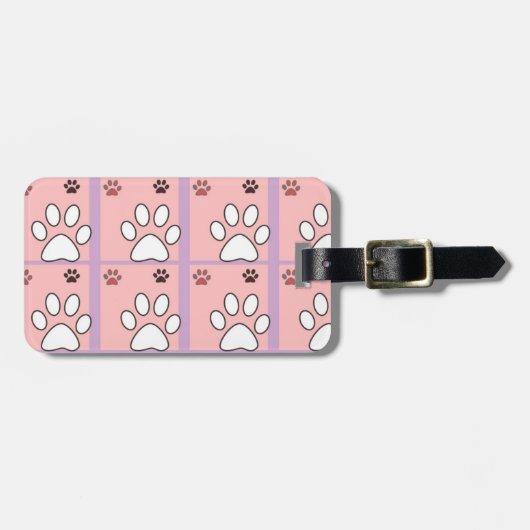 Étiquette À Bagage Motif Dog Paw (Devant horizontal)
