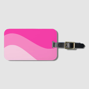 Étiquette À Bagage Motif d'onde rose blanc Ombre