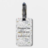 Étiquette À Bagage Motif d'outils de cuisine (Dos Vertical)