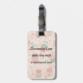 Étiquette À Bagage Motif doux (Dos Vertical)