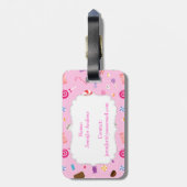 Étiquette À Bagage Motif doux Girly de sucrerie pour des filles (Dos Vertical)