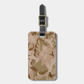 Étiquette À Bagage Motif du Camouflage du désert, Motif militaire, Ar (Devant Vertical)