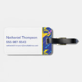 Étiquette À Bagage Motif du signal de chauve-souris Batman (Dos horizontal)