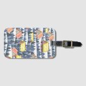 Étiquette À Bagage Motif du village de Noël enneigé (Devant Horizontal)