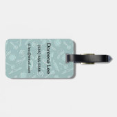 Étiquette À Bagage Motif d'ustensiles de cuisine (Dos horizontal)