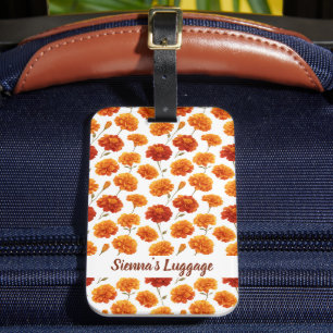 Étiquette À Bagage Motif élégant de souci