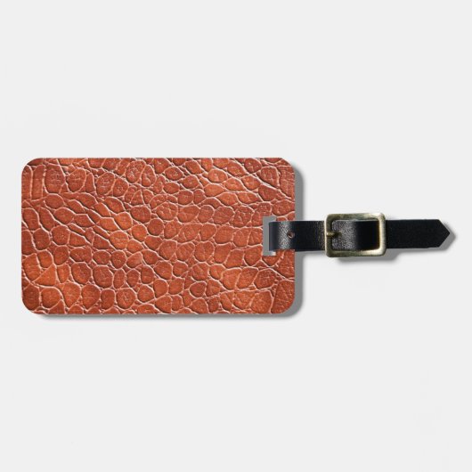 Étiquette À Bagage Motif en cuir (Devant horizontal)