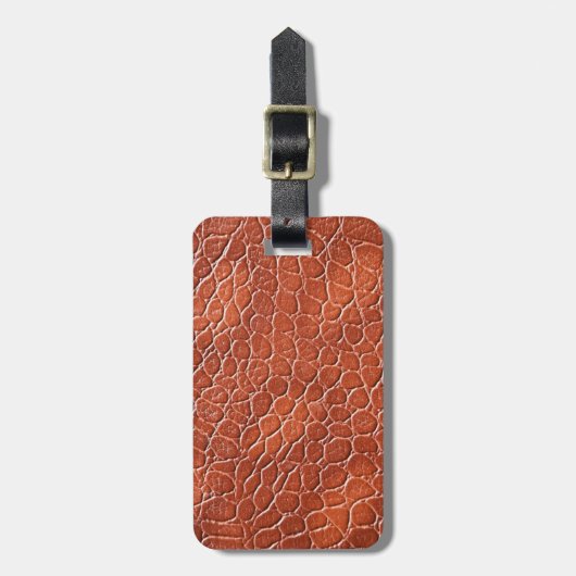 Étiquette À Bagage Motif en cuir (Devant Vertical)