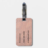 Étiquette À Bagage Motif en cuir (Dos Vertical)