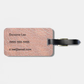 Étiquette À Bagage Motif en cuir (Dos horizontal)
