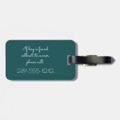 Étiquette À Bagage Motif en feuille de palmier de verdure de parties (Dos horizontal)