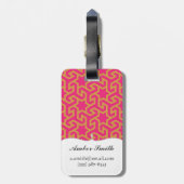 Étiquette À Bagage Motif en forme d'étoile arabe (Dos Vertical)