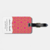 Étiquette À Bagage Motif en forme d'étoile arabe (Dos horizontal)