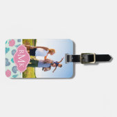 Étiquette À Bagage Motif en pastel fait sur commande 1 de coquillage (Devant horizontal)