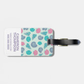 Étiquette À Bagage Motif en pastel fait sur commande 1 de coquillage (Dos horizontal)