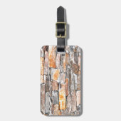 Étiquette À Bagage Motif en pierre de pierre de campagne classique (Devant Vertical)