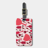 Étiquette À Bagage motif en verre de vin (Devant Vertical)