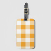 Étiquette À Bagage Motif En vichy jaune (Devant Vertical)