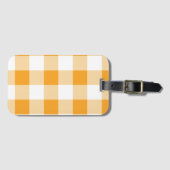 Étiquette À Bagage Motif En vichy jaune (Devant Horizontal)