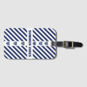 Étiquette À Bagage Motif Et Nom Répartis (Devant Horizontal)