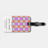 Étiquette À Bagage Motif ethnique avec des motifs marocains (Dos horizontal)