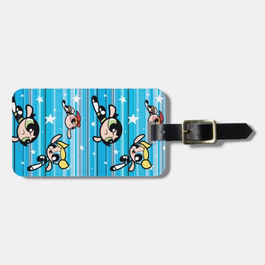 Étiquette À Bagage Motif étoilé des filles Powerpuff (Devant horizontal)