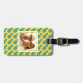 Étiquette À Bagage Motif fait sur commande d'ananas de photo (Devant horizontal)