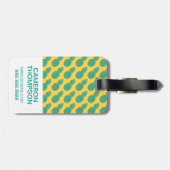 Étiquette À Bagage Motif fait sur commande d'ananas de photo (Dos horizontal)