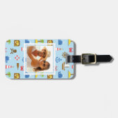 Étiquette À Bagage Motif fait sur commande d'art de mer de pixel de (Devant horizontal)