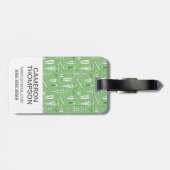 Étiquette À Bagage Motif fait sur commande de crocodile de croquis de (Dos horizontal)