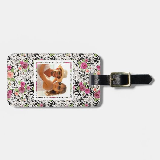 Étiquette À Bagage Motif fait sur commande de photo avec des posters (Devant horizontal)