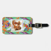 Étiquette À Bagage Motif fait sur commande de Strelitzia de photo (Devant horizontal)