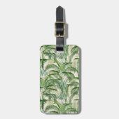 Étiquette À Bagage Motif Feuille de palme de feuillage tropical (Devant Vertical)