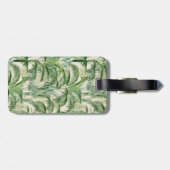 Étiquette À Bagage Motif Feuille de palme de feuillage tropical (Dos horizontal)