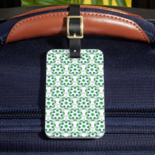 Étiquette À Bagage Motif Feuille, Motif De Feuilles, Feuilles Verts