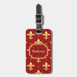 Étiquette À Bagage Motif Fleur-de-lis