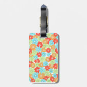 Étiquette À Bagage Motif FLEURS (Dos Vertical)