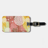 Étiquette À Bagage Motif floral 2 (Devant horizontal)