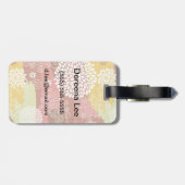 Étiquette À Bagage Motif floral 2 (Dos horizontal)