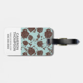 Étiquette À Bagage Motif floral 3 de photo faite sur commande (Dos horizontal)