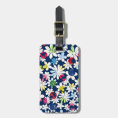 Étiquette À Bagage Motif floral contemporain (Devant Vertical)
