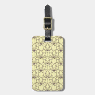 Étiquette À Bagage Motif floral crème