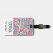 Étiquette À Bagage Motif floral de photo faite sur commande avec (Dos horizontal)