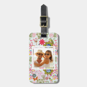 Étiquette À Bagage Motif floral de photo faite sur commande dans le