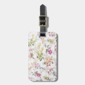 Étiquette À Bagage Motif floral doux (Devant Vertical)