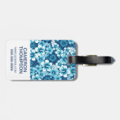 Étiquette À Bagage Motif floral fait sur commande de photo et de (Dos horizontal)