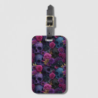 Motif floral gothique sombre de crâne sans couture