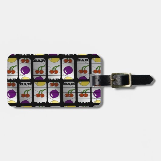 Étiquette À Bagage Motif frais de machine à sous (Devant horizontal)