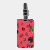 Étiquette À Bagage Motif framboise (Devant Vertical)
