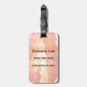 Étiquette À Bagage motif géométrique 1 (Dos Vertical)